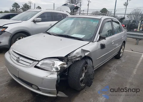 2001 Honda Civic Ex from USA, damaged, VIN 1HGES26731L071534